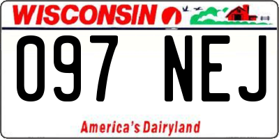 WI license plate 097NEJ