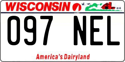 WI license plate 097NEL