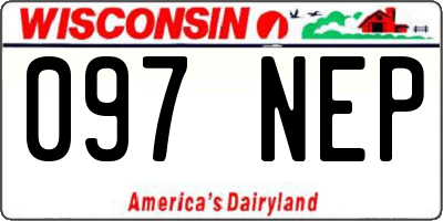 WI license plate 097NEP