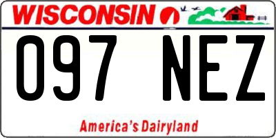 WI license plate 097NEZ