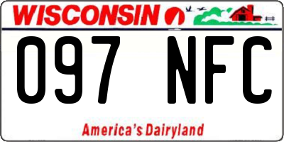 WI license plate 097NFC