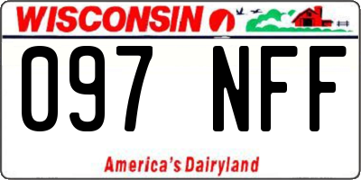 WI license plate 097NFF