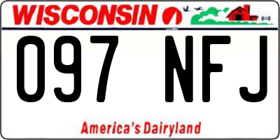 WI license plate 097NFJ