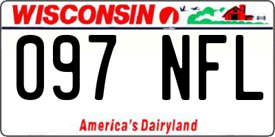 WI license plate 097NFL