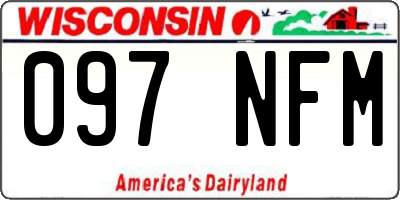 WI license plate 097NFM