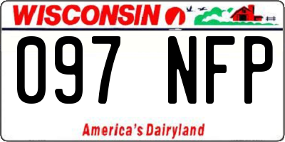 WI license plate 097NFP