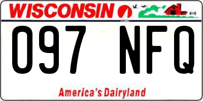 WI license plate 097NFQ