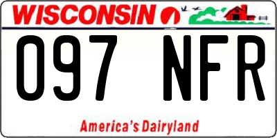 WI license plate 097NFR