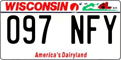 WI license plate 097NFY