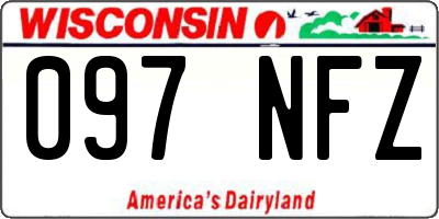 WI license plate 097NFZ