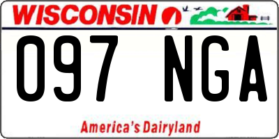WI license plate 097NGA