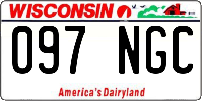 WI license plate 097NGC