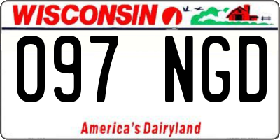 WI license plate 097NGD
