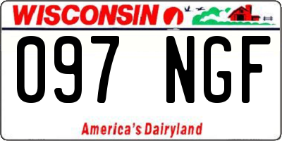 WI license plate 097NGF