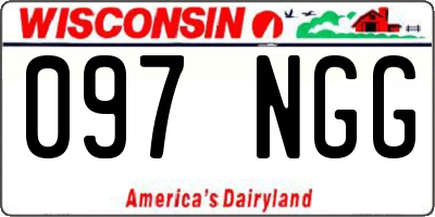 WI license plate 097NGG