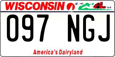 WI license plate 097NGJ