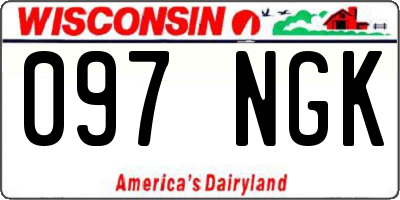 WI license plate 097NGK
