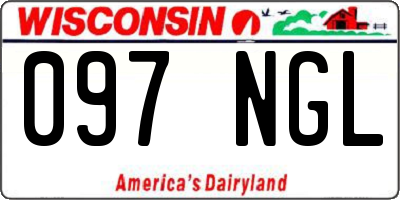 WI license plate 097NGL