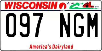 WI license plate 097NGM