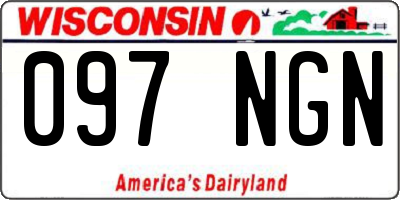 WI license plate 097NGN