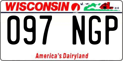 WI license plate 097NGP