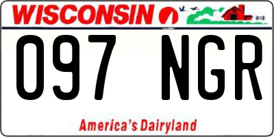 WI license plate 097NGR