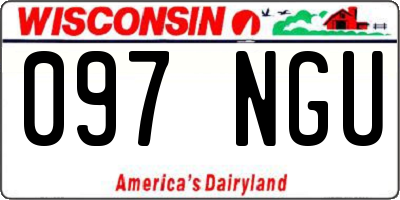WI license plate 097NGU