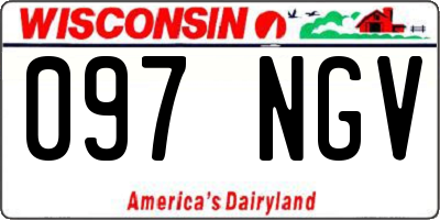 WI license plate 097NGV