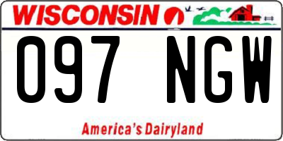 WI license plate 097NGW