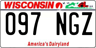 WI license plate 097NGZ