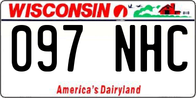 WI license plate 097NHC