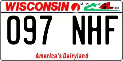WI license plate 097NHF