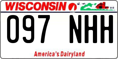 WI license plate 097NHH