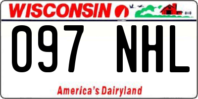 WI license plate 097NHL