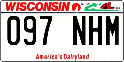 WI license plate 097NHM