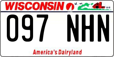 WI license plate 097NHN