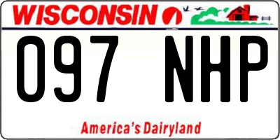 WI license plate 097NHP