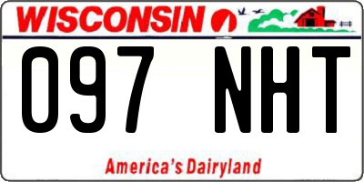 WI license plate 097NHT