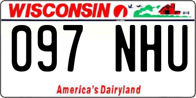 WI license plate 097NHU