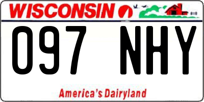 WI license plate 097NHY