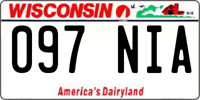 WI license plate 097NIA