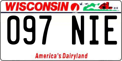 WI license plate 097NIE