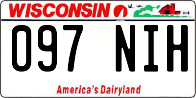 WI license plate 097NIH