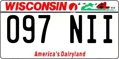 WI license plate 097NII