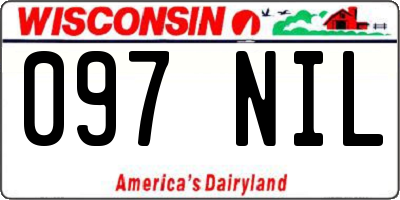 WI license plate 097NIL