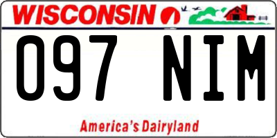 WI license plate 097NIM