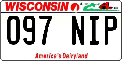 WI license plate 097NIP