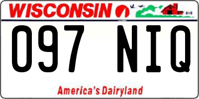 WI license plate 097NIQ