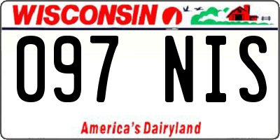 WI license plate 097NIS