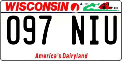 WI license plate 097NIU